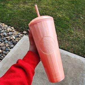 Starbucks pink marble 24oz cup NEW